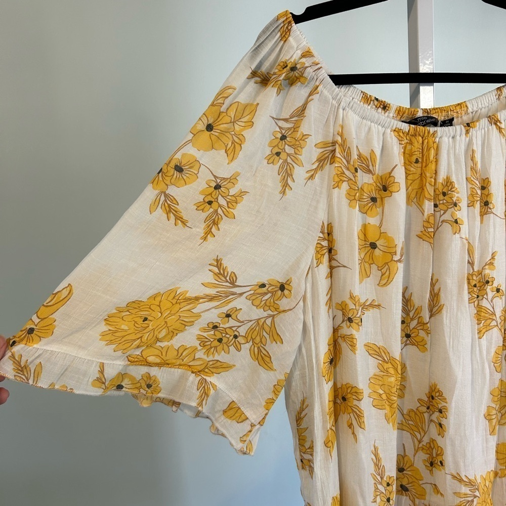 Mlle Gabrielle Yellow Floral Babydoll Dress - Picture 2 of 4